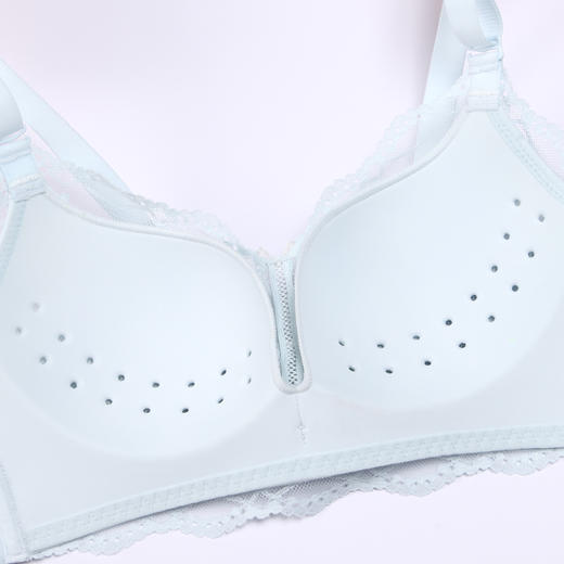 都市丽人凉感小凉风内衣女蕾丝文胸AB杯适穿3/4杯薄款树脂胶圈三排扣LB42B2 商品图5
