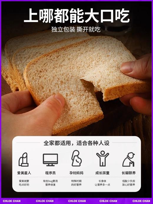【暴肌独角兽 全麦面包+果酱+花生酱+美式咖啡】全麦面包 科学配比 | 粗纤袋装即食1kg*1箱;草莓蓝莓果酱涂抹夹150g/罐;醇厚 美味 健康花生酱 200g/罐 商品图3