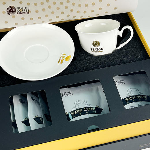 比顿咖啡  臻享挂耳咖啡礼盒 铁皮卡挂耳 日晒挂耳 蓝山风味挂耳+精品咖啡杯一套 商品图1