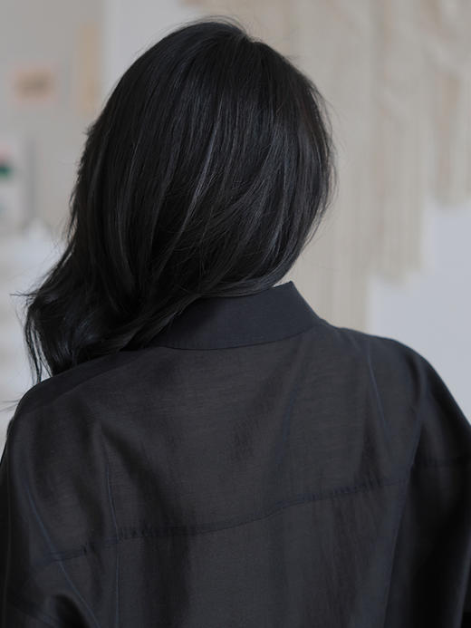 “身披氤氲” 莱赛尔&亚麻混纺 松弛感宽松纱感衬衫 商品图5