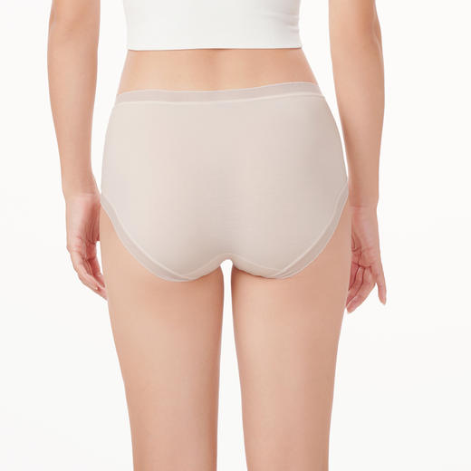 都市丽人基础系列舒肤棉内裤女100S棉纯棉女士内裤中腰平角内裤LK45G5 商品图3