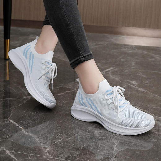 2025春夏【新款网鞋女 透气网面运动鞋】休闲女鞋 厚底增高百搭 商品图2