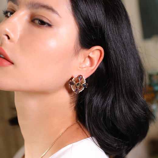 Rococo洛可可系列｜安娜公主蓝色耳钉 商品图2