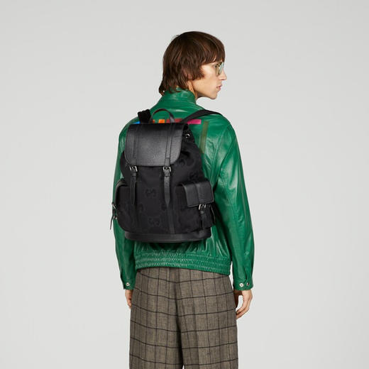 GUCCI 古驰 男士超级双G背包 黑色 678829 FABRX 1000 商品图3