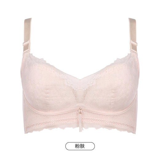 都市丽人凉感小凉风内衣女蕾丝文胸B杯适穿3/4杯薄款无钢圈四排扣LB42B5 商品图10