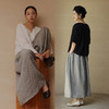 新绽放582朵【黑白灰系列·山本裤】高级灰法国亚麻色织宽松阔腿裤 商品缩略图2
