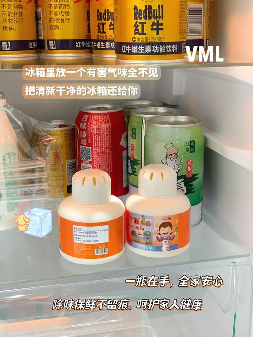 「3瓶装！抖音同款」vml冰箱除味魔盒 净化冰柜除臭剂芳香凝胶厨房用品 商品图3