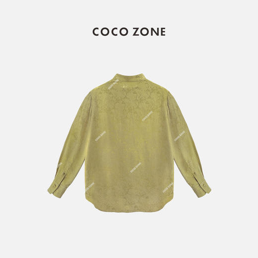 COCO ZONE2024新中式国风长袖衬衫立领盘扣设计上衣24C10313 商品图1
