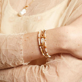 北京仓｜Chan Luu-CHEVAL-玛瑙 淡水珍珠 手链［美国设计师］