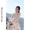 BeQueenStory【晴空鸢尾】重工印花炫彩钻烫银气质优雅复古连衣裙 商品缩略图2