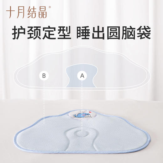 【满200减100】婴儿云片枕吸汗透气新生枕头纯棉宝宝云朵枕巾春夏款 商品图3