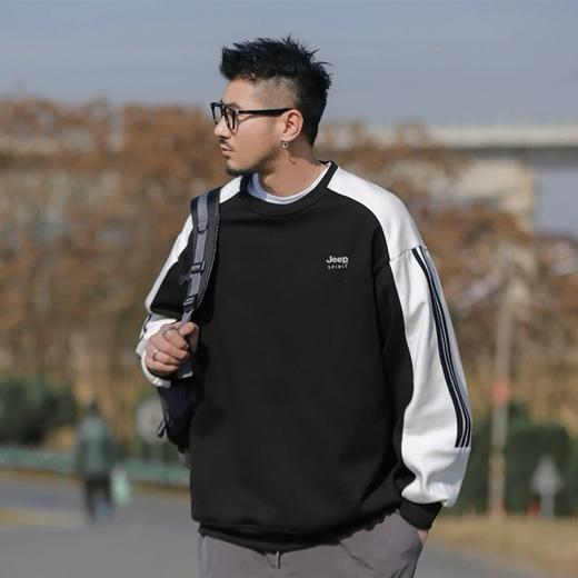 JEEP美式条纹卫衣套装丨情侣休闲卫衣 男女款 时尚显瘦 宽松不紧绷 商品图1