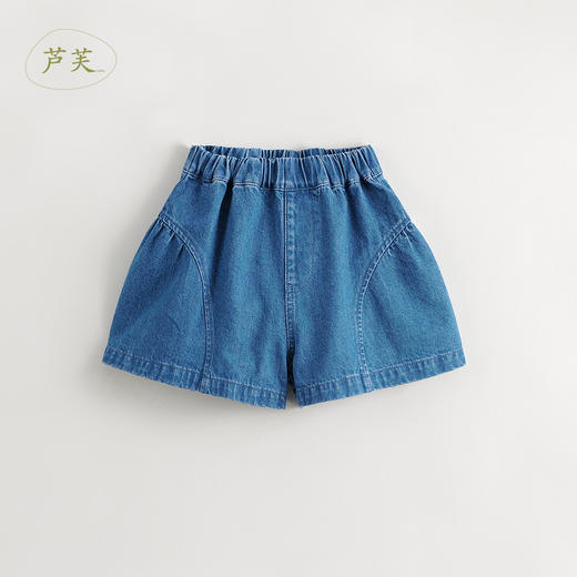 【马克珍妮 芦芙】女童宽松A版软牛仔短裤儿童裤子夏装新款240576 商品图0