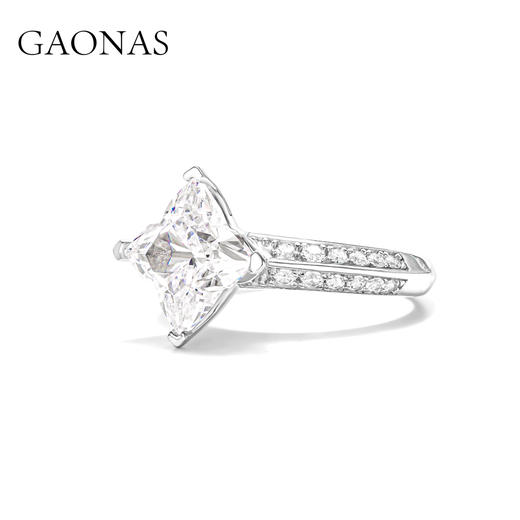 GAONAS Luckey cut时尚设计师白钻戒指10070JW 商品图0