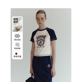 TeenieWeenie小熊卡通字母短袖圆领T恤女夏季女t恤TTRA246417N