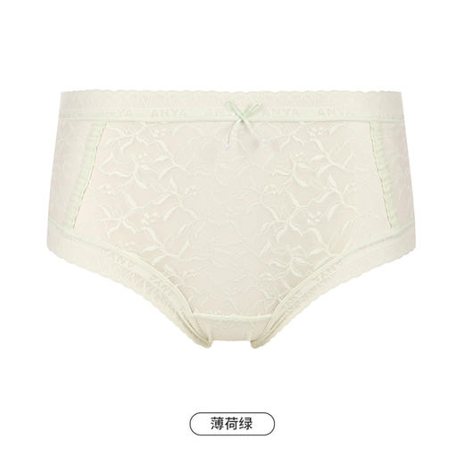 都市丽人基础系列蕾丝网布内裤女锦提花女士内裤中腰平角内裤LK45C6 商品图11