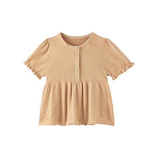 【商场同款】英氏童装针织衫女宝短袖毛衣莫代尔春夏新款 商品图4