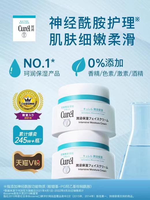 1F【curel】珂润润浸保湿滋养乳霜40g*2敏感肌保湿补水神经酰胺护理【自提需下单三日后到服务台提货】 商品图0
