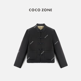 COCO ZONE2024传统立领新中式复古国潮儒雅气质外套24C10240