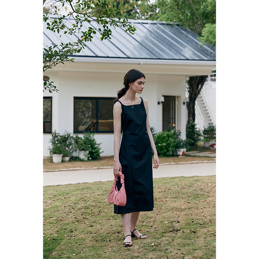 （小眠专属）HeyDress法式吊带裙女夏季扭结收腰设计感连衣裙气质显瘦纯棉裙子 商品图3