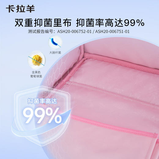 卡拉羊1-6年级18L/22L五维减负防下坠大嘴书包 波士顿 CX2196+CX2670 商品图6