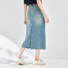 春季新品，简约百搭必备小个子高腰半身裙牛仔裙WLZD-2405307 商品缩略图1