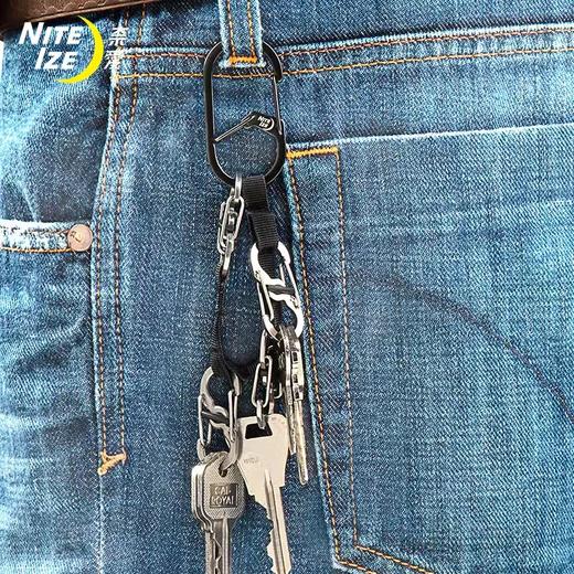 NiteIze美国奈爱钥匙收纳扣不锈钢创意快挂带织带 商品图2