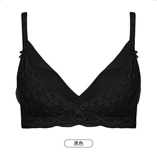 都市丽人自然舒适3D花形杯内衣女蕾丝文胸AB杯3/4杯双厚度无钢圈三排扣LB41C4 商品图10
