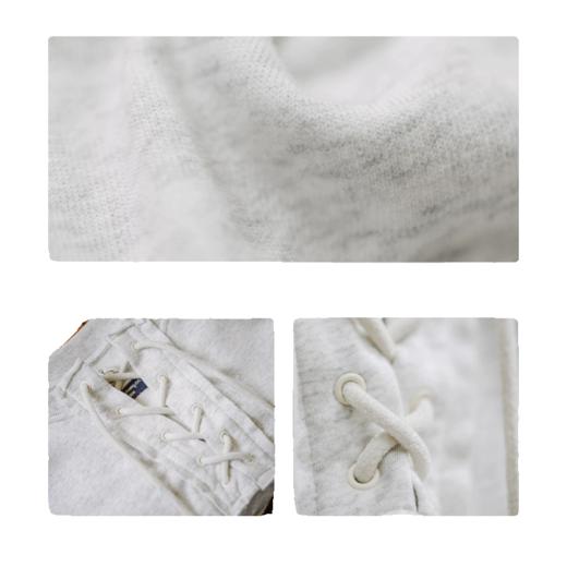 马登高腰短款卫衣春秋抽绳V领休闲宽松长袖甜酷上衣设计感小众女 商品图4