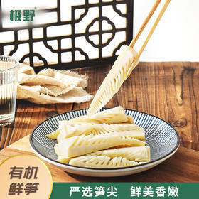 极野有机白玉笋 脆爽嫩春水笋尖深山竹笋火锅涮菜230g/袋