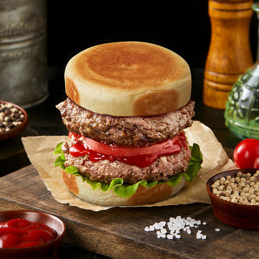 自己做汉堡！100%乌拉圭谷饲牛肉 【汉堡牛肉饼】2:8黄金肥瘦比 咸淡适中 肉嫩脂香 汁水绽放 0香精 0色素 0牛肉粉 早餐新选 顺丰到家~ 商品图1