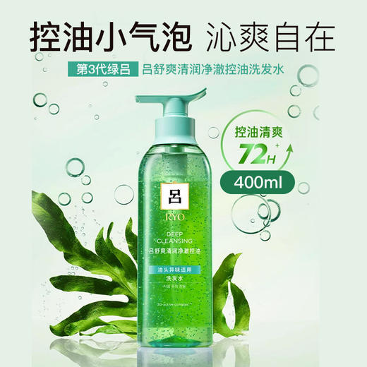 【国内专柜 门店直发】红吕（Ryo）绿吕 紫吕 蓝吕 玻尿酸水光吕洗发水清爽控油蓬松洗发露改善干枯毛躁补水清爽头皮400ml 商品图2
