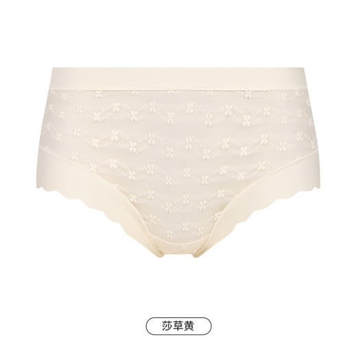 都市丽人基础系列蕾丝网布内裤女蕾丝女士内裤中腰平角内裤LK45C1 商品图13