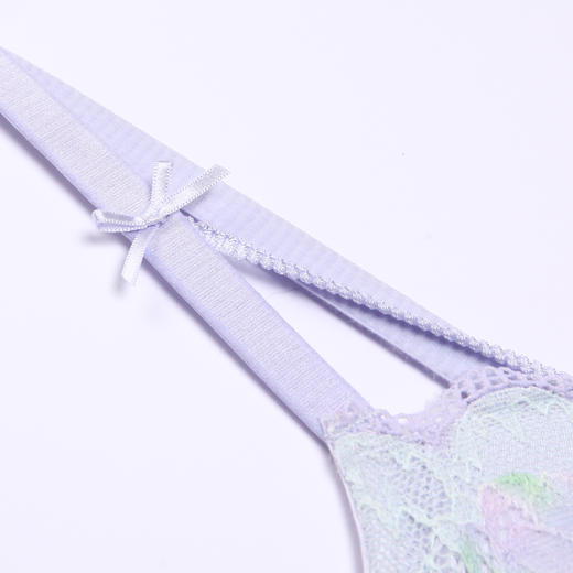 都市丽人自然舒适内衣女蕾丝文胸B杯适穿3/4杯中厚无钢圈三排扣LB41C5 商品图8