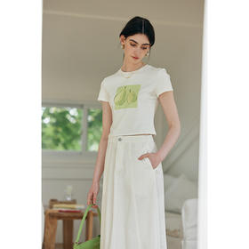 【周四精选福利】HeyDress水果印花T恤女夏季复古圆领修身短半袖百搭休闲短袖上衣