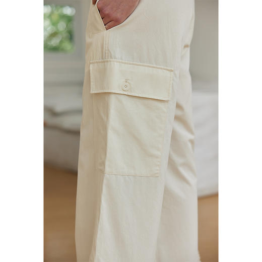 HeyDress工装天丝阔腿裤女春夏高腰双兜宽松显瘦休闲裤百搭长裤子 商品图3