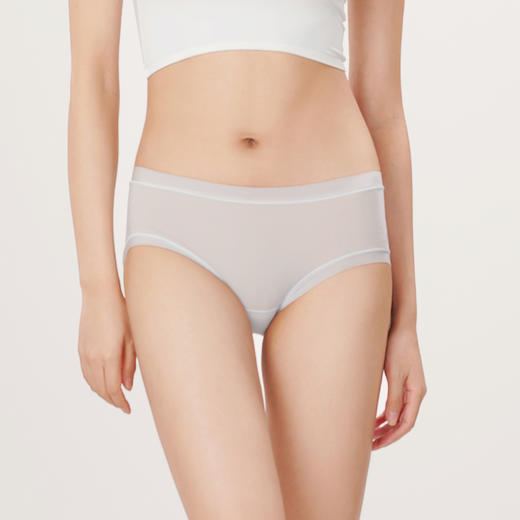 都市丽人健康系列薄透丝滑内裤女锦提花女士内裤速干中腰平角内裤LK45B7 商品图2