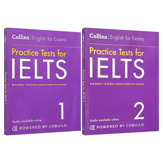 英文原版 雅思模拟题系列 2册套装 Practice Tests for IELTS 柯林斯雅思考试辅导工具书 英文版原版工具书 正版进口英语书籍教材 商品图0