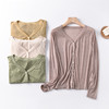 2024年秋款天丝开衫小众V领外套上衣女宽松百搭 商品缩略图2
