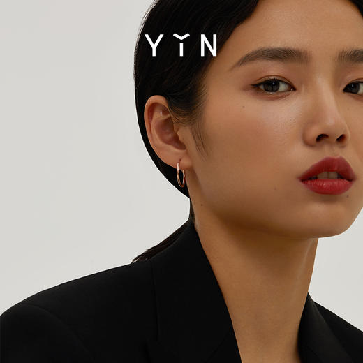 「易」系列  一轮金环中性耳环 商品图2