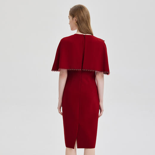 PE842斯尔丽24春夏新款法式浪漫斗篷式收腰显瘦连衣裙 商品图1