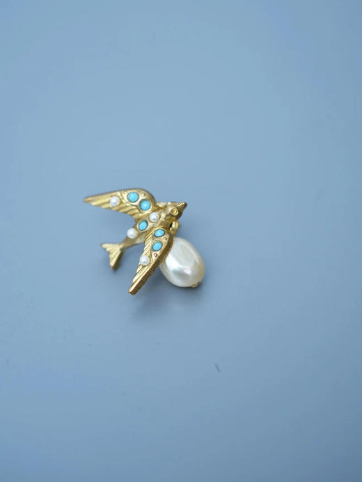 北京仓｜Monshiro-TSUGUMI-鸟儿 绿松石 耳环［日本设计师］ 商品图3