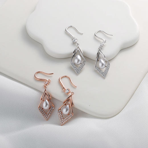 【宏艺珠宝】倚栏听风·银s925耳饰 商品图0