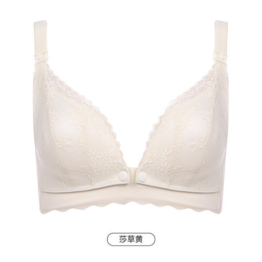 都市丽人快乐妈咪孕哺内衣女蕾丝文胸BC杯适穿3/4杯薄款无钢圈三排扣LB42L2 商品图11