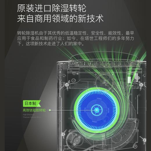 塔世/Darsome 除湿机家用干衣静音转轮式抽湿机DS6  9.1L/天  可用面积120㎡[福利品] 商品图3