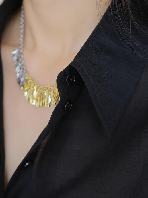 “身披氤氲” 莱赛尔&亚麻混纺 松弛感宽松纱感衬衫 商品图7