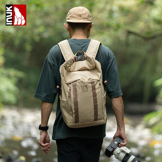 INUK小众双肩包大容量户外休闲旅行通勤防水防盗轻便背包 商品图2