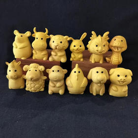 十二生肖°大叶黄杨木摆件（单个）