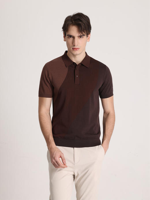 callisto咖色弹力混纺T恤 STTSS231C 商品图0