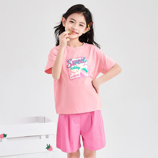 笛莎Deesha 童装女童套装2024夏季短裤套装  商品图5